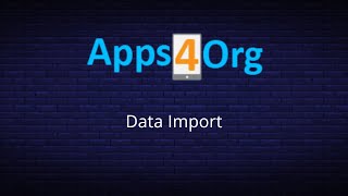 Data import through dashboard | Apps4Org