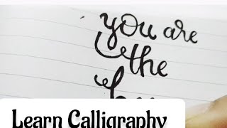 Calligraphy and hand lettering for beginners with normal pen | Calligraphy of a quote #youtubevideos