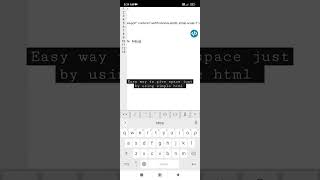 Easy way to give space just by using html. #html @some2772