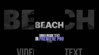 Video inside Text in Premiere Pro Tutorial