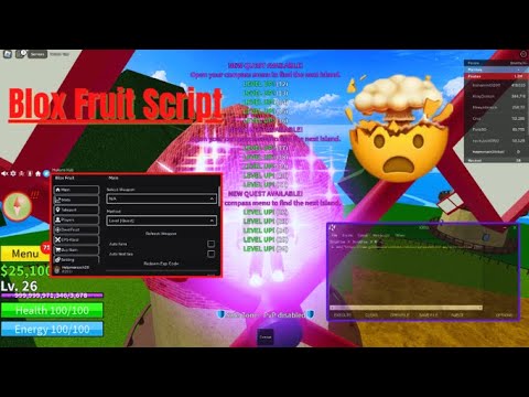 Blox Fruit Script Pastebin | Auto Farm, Visual Hacks |