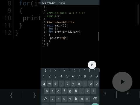 Display small a,b,c,d in C compiler #cprogramming  #cprogrammingvideo #knowleage #intersting