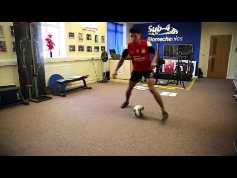 Theo Bailey-Jones with his new Sub-4 Orthotics