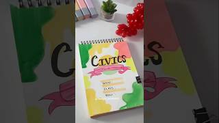Civics Frontpage Design🥰❤|Easy&Simple|#shorts#youtubeshorts#frontpage#art#aesthetic