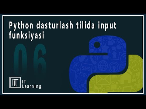 Python dasturlash tili | #6 dars Input funksiyasi | Input function | IT learning