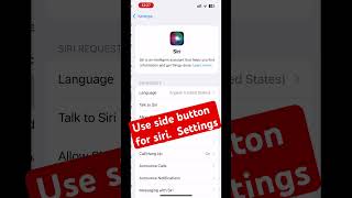 Now use siri with side button #viral #iphone #shorts