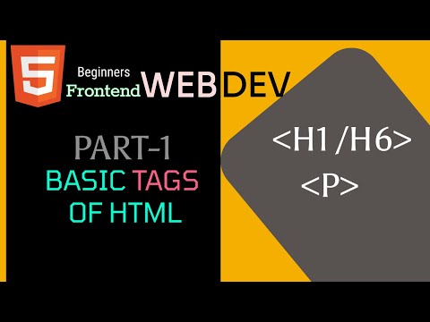 Heading and Paragraph Tags in HTML - Frontend Web Development For Beginners #5