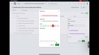 Simplify B.9.0 Internal Developer Training Platform with GitHub Projects