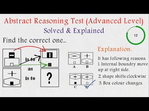 Abstract Reasoning Test 2 | Non Verbal Test | Solved Examples |