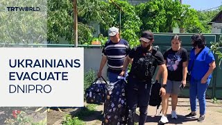 Families flee Dnipro as Russian forces advance in east Ukraine