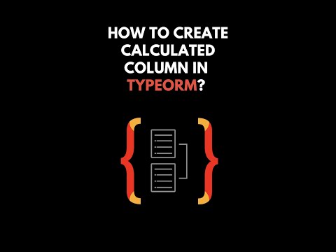 How to create virtual column in TypeOrm? #shorts