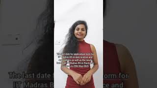 🔥 IIT MADRAS BS DATA SCIENCE AND ELECRONIC SYSTEMS LAST DATE TO APPLY | IIT Madras Online Degree🚀