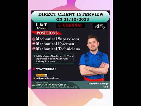 L&T SAUDI -HIGH SALARY AND TOP URGENT ABROAD JOBS IN TAMIL NADU #abroadjobstamil #job #abroadjobs