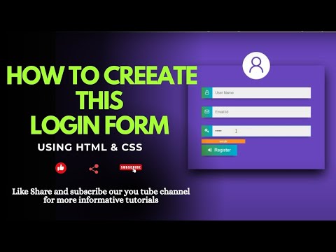 How To Create a Login page using Html and CSS 