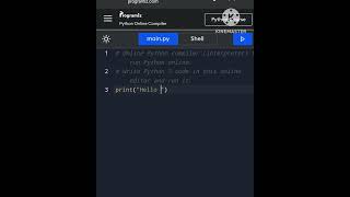 Python Compiler Mobile Me Kaise Chaley 😊 | ONLINE PYTHON COMPILER | Programiz Compiler #shorts