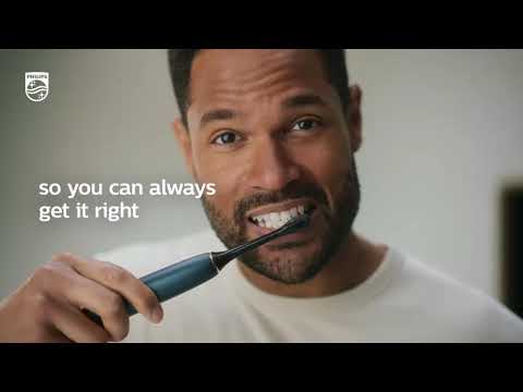 Remove up to 20x more plaque with Sonicare 9900 Prestige with A.I. SenseIQ technology