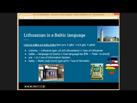 Lithuanian Mini-Lesson - “Lithuanian is a Baltic language”