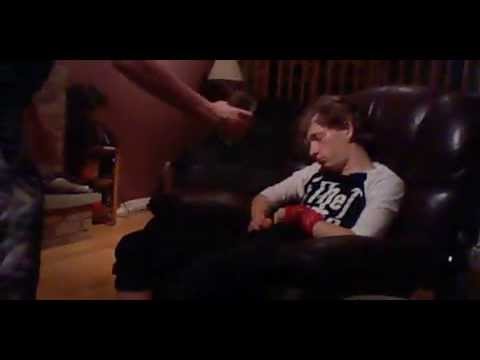 Kid gets splashed with water