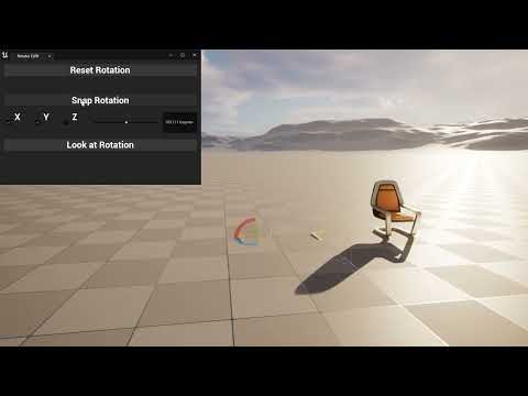 Editor Utility Widget Custom Rotator Unreal 5