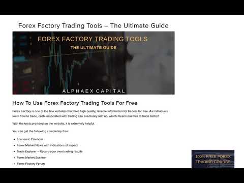 Forex Factory Trading Tools | Ultimate Forex Guide