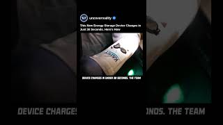 This Energy Storage Battery Like Tech Device Charges In Seconds. Here's How #tech #battery #shorts