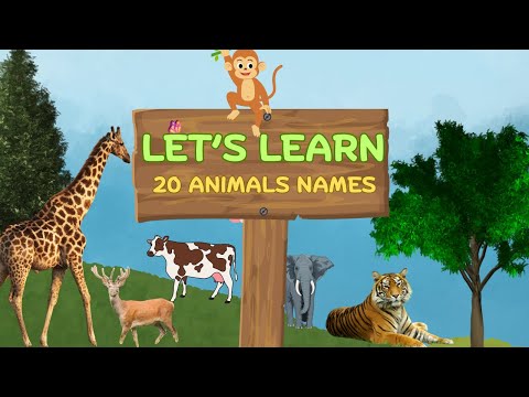 Learn animals names for kids | 20 animals names I kids learning world-q5z