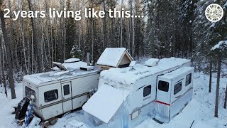 Are We Crazy?! 2 YEARS Living Off-Grid in a Trailer while we Build our Home in the Woods