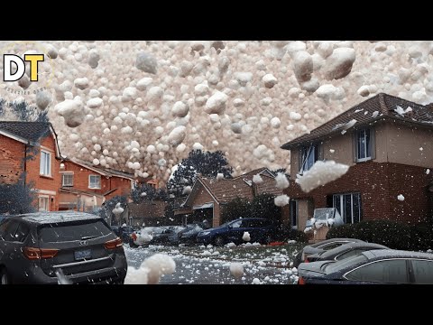 Massive hailstorm shakes Spain! Cars smashed, roads covered in ice in Malaga