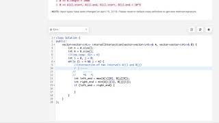May LeetCoding Challenge - Day 23 - Interval List Intersections in C++ with explanation