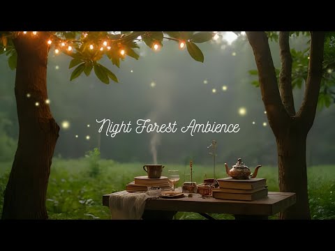 Night Forest Ambience | Calm Lo-fi Music for Reading & Relaxing