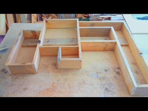 DIY Wall composition with Natural Wood
