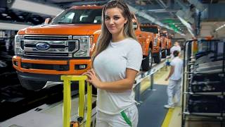 This is how Ford Super Duty trucks are made in the US Factory - American Assembly line