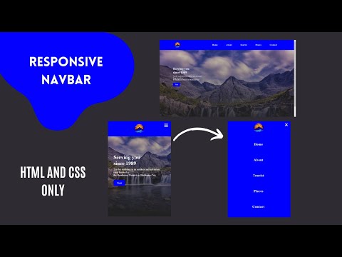 Responsive Navbar Design Using HTML And CSS Only | Hamburger Navbar | Source Code #sourcecode