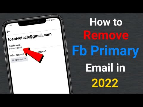 How to Remove Primary Email in Facebook 2022