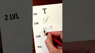 Letter T 4 Styles #calligraphy #handwriting #lettering