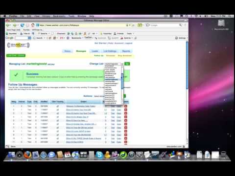 Campaign sharing in Aweber