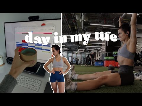 day in my life! product designer and fitness content creator PLUS full body workout with form tips!