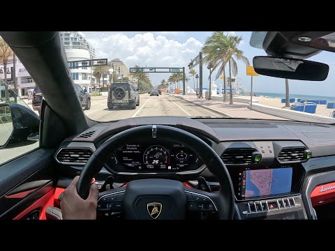 Lamborghini Urus POV (4K) Drive With Me Around Fort Lauderdale Beach