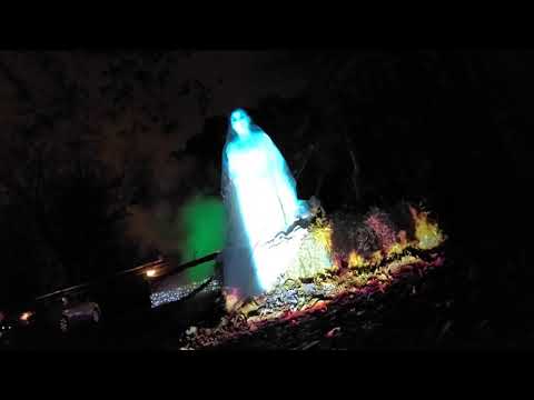 Burning witch projection FX- Halloween yard decoration