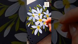 Painting some easy flowers in easy strokes #wocol #flowerpainting
