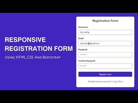 How to Make Registration Form Using HTML & CSS