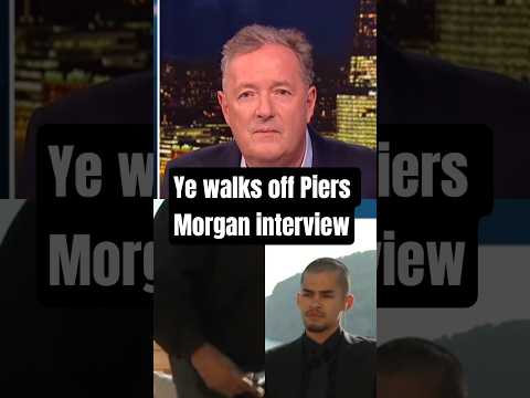 ye West walks off tense interview with Piers Morgan😯