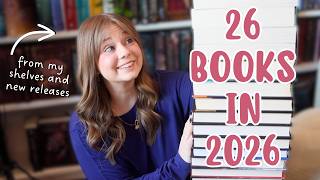 13 books from my shelves and 13 new releases i want to get to in 2026