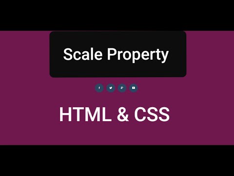 Learn Scale Property With Social Media Buttons By HTML & CSS