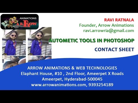 working with contact sheet in photoshop automate menu telugu