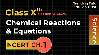 Chemical Reactions & Equations Class 10th NCERT SOLUTION | Boards 2025 | Trending Tutor