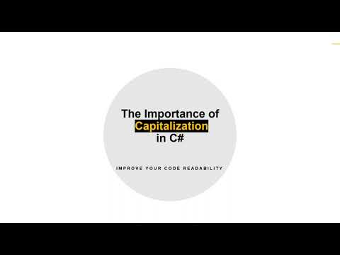 Clean Code 101: The Importance of Capitalization in C#
