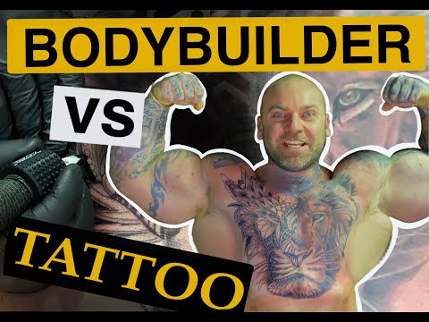 BODYBUILDER VS TATTOO — Tricky Ricky — getting tattooed by 2 Tattoo artists at the same time