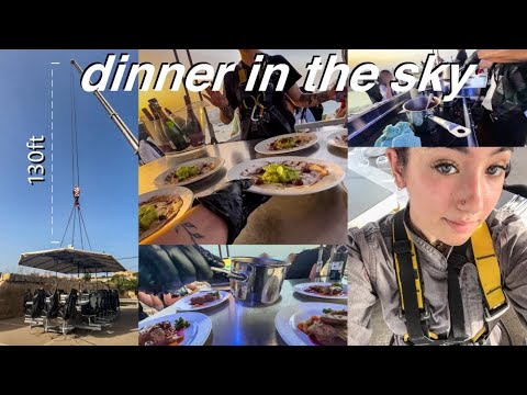 Working In a Restaurant 130ft Up In The Air | Dinner in the Sky | POV Work Vlog