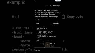How to make html table 👆🥰🥰#shorts